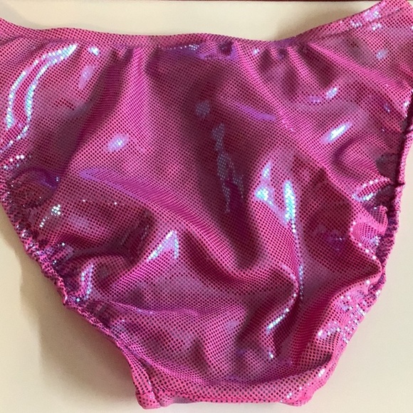 Hot Cole’s Size Small Pink Metallic Shimmer Y2K Vintage Bikini Bottom. - Picture 7 of 7
